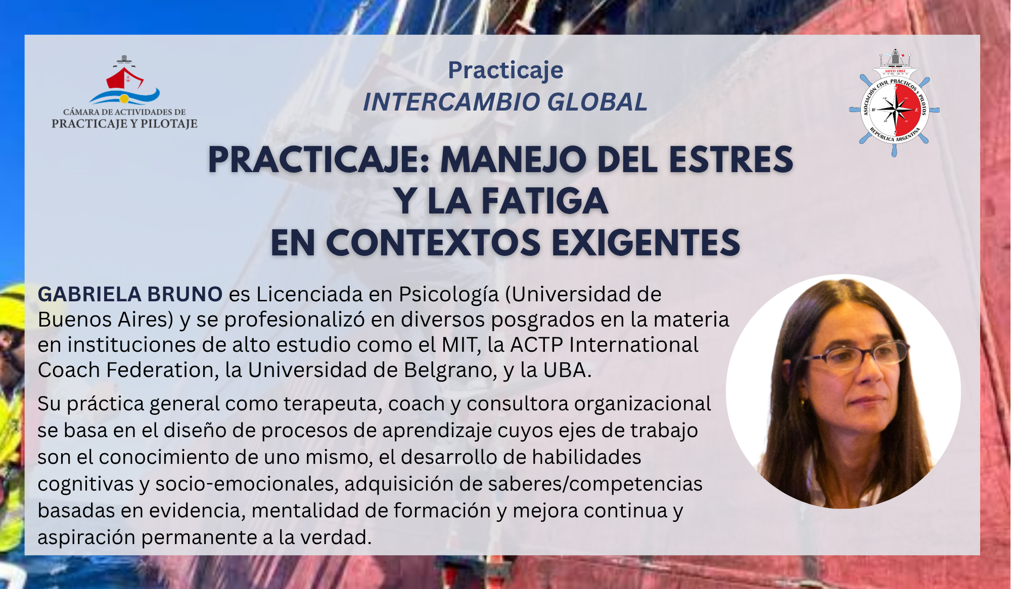 Seminario virtual sobre el manejo del estrés y la fatiga en el practicaje